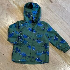Carter's Green Jacket with Blue Dinosaur Print